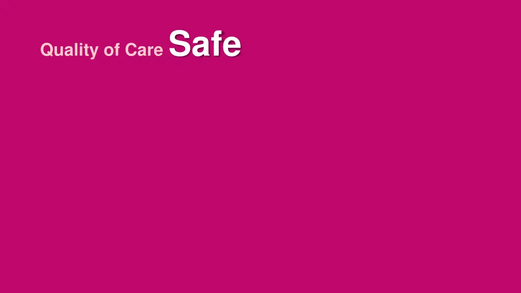 quality of care safe