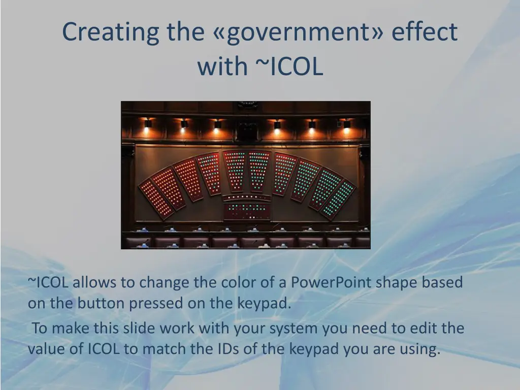 creating the government effect with icol