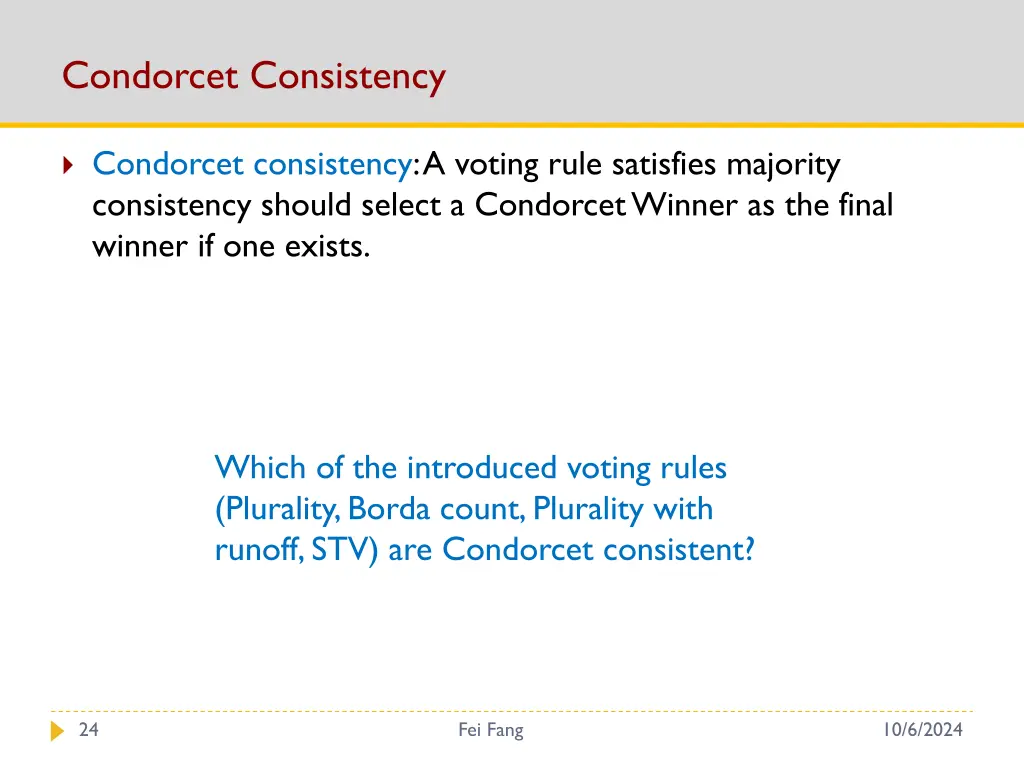 condorcet consistency 1