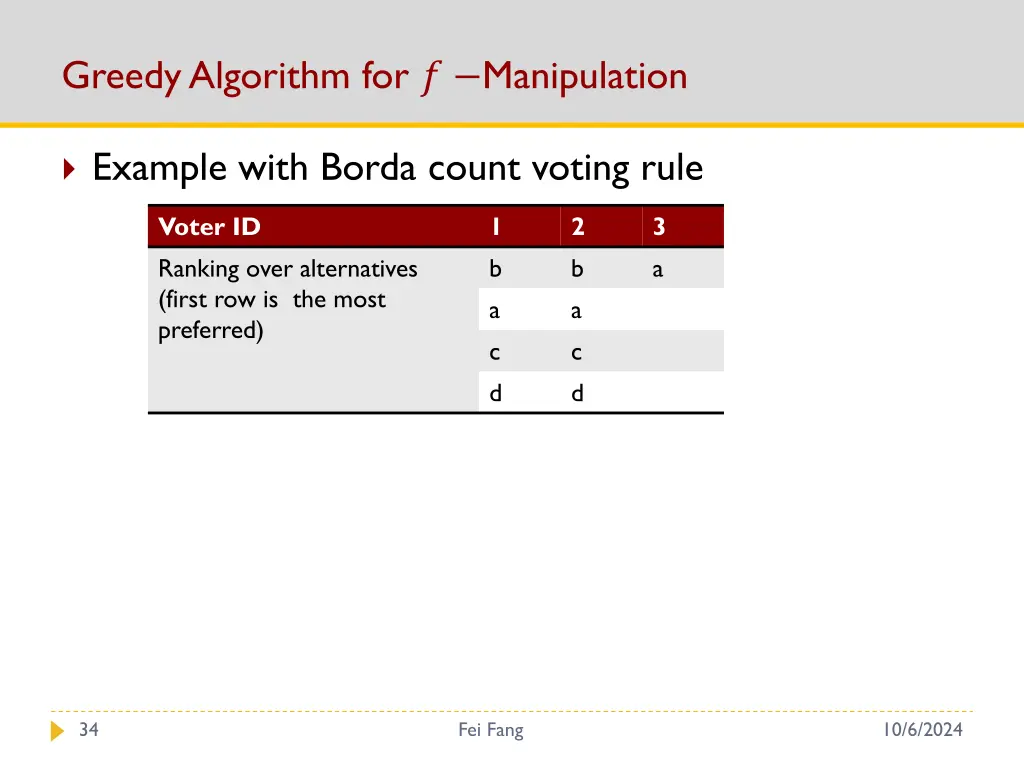 greedy algorithm for manipulation 1