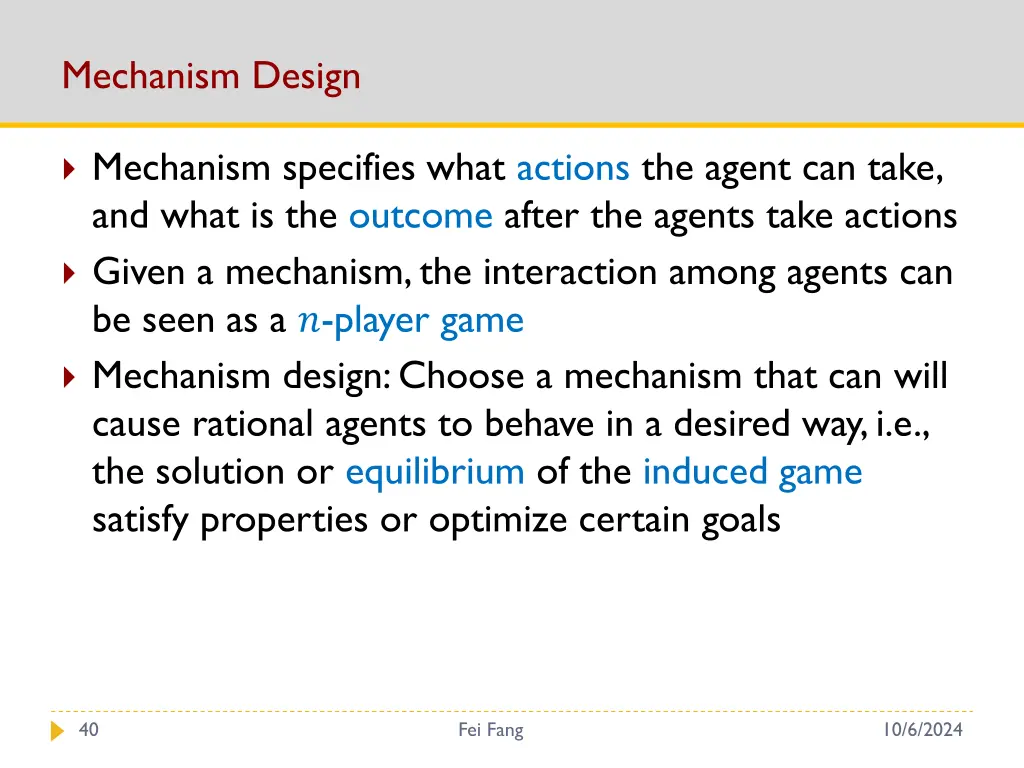 mechanism design