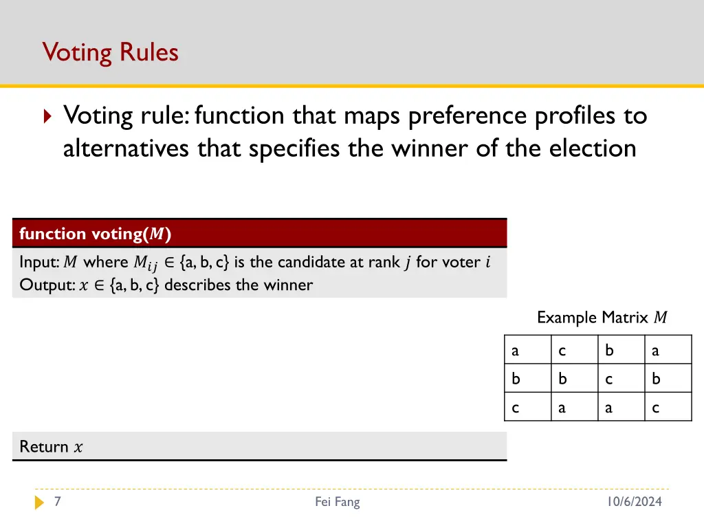 voting rules