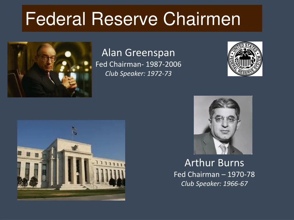 federal reserve chairmen