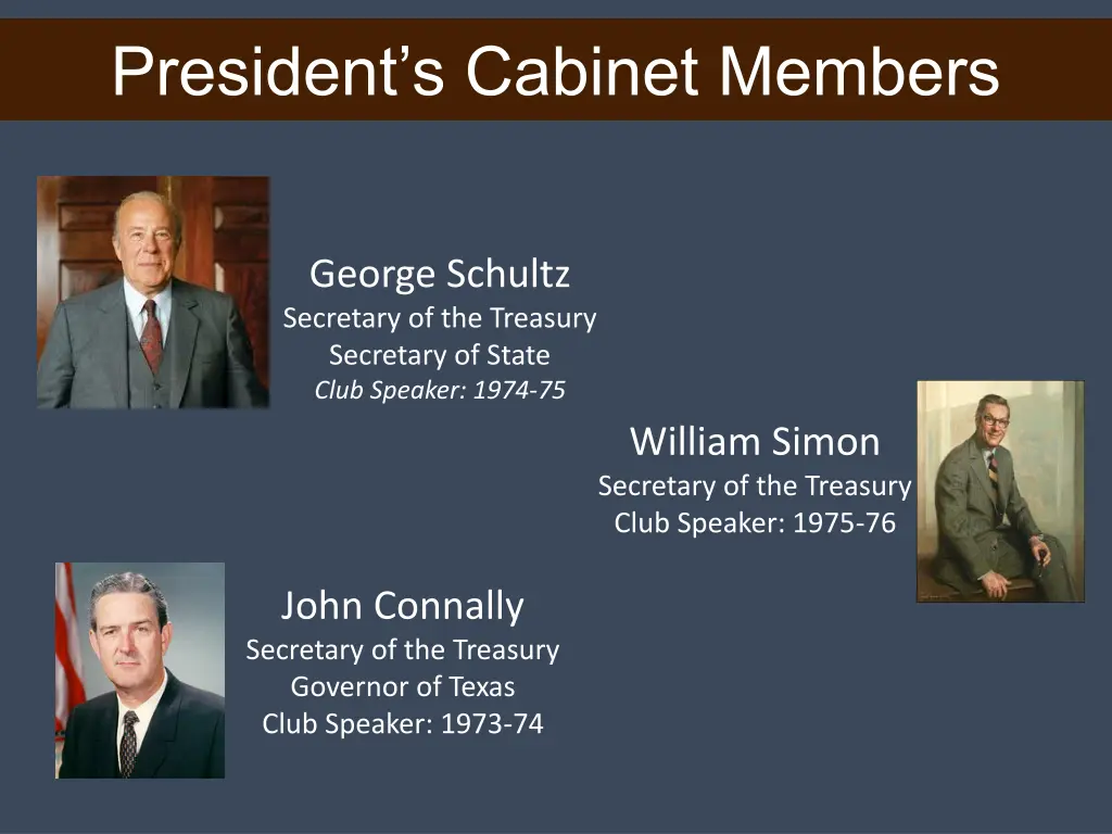 president s cabinet members