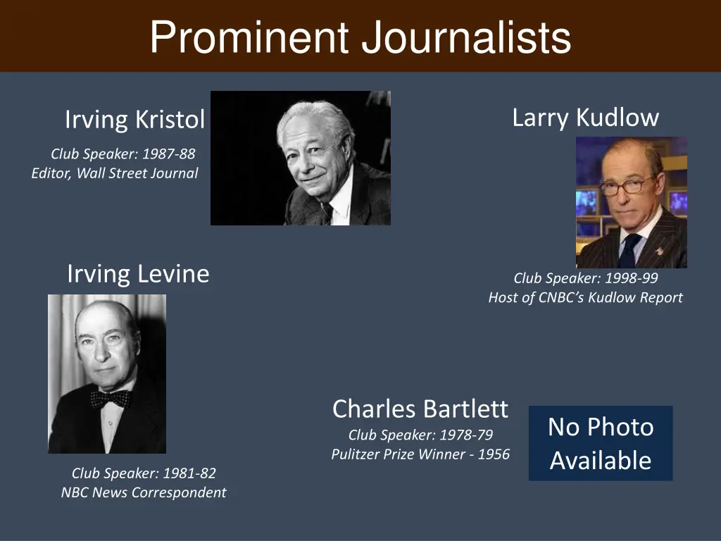 prominent journalists