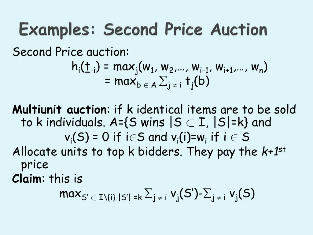 second price auction