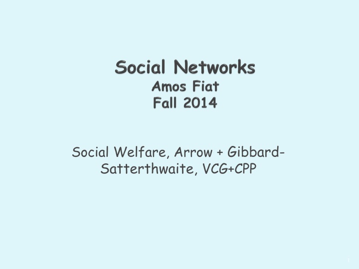 social welfare arrow gibbard satterthwaite vcg cpp