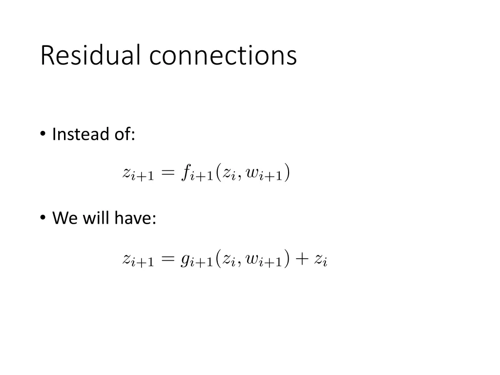 residual connections