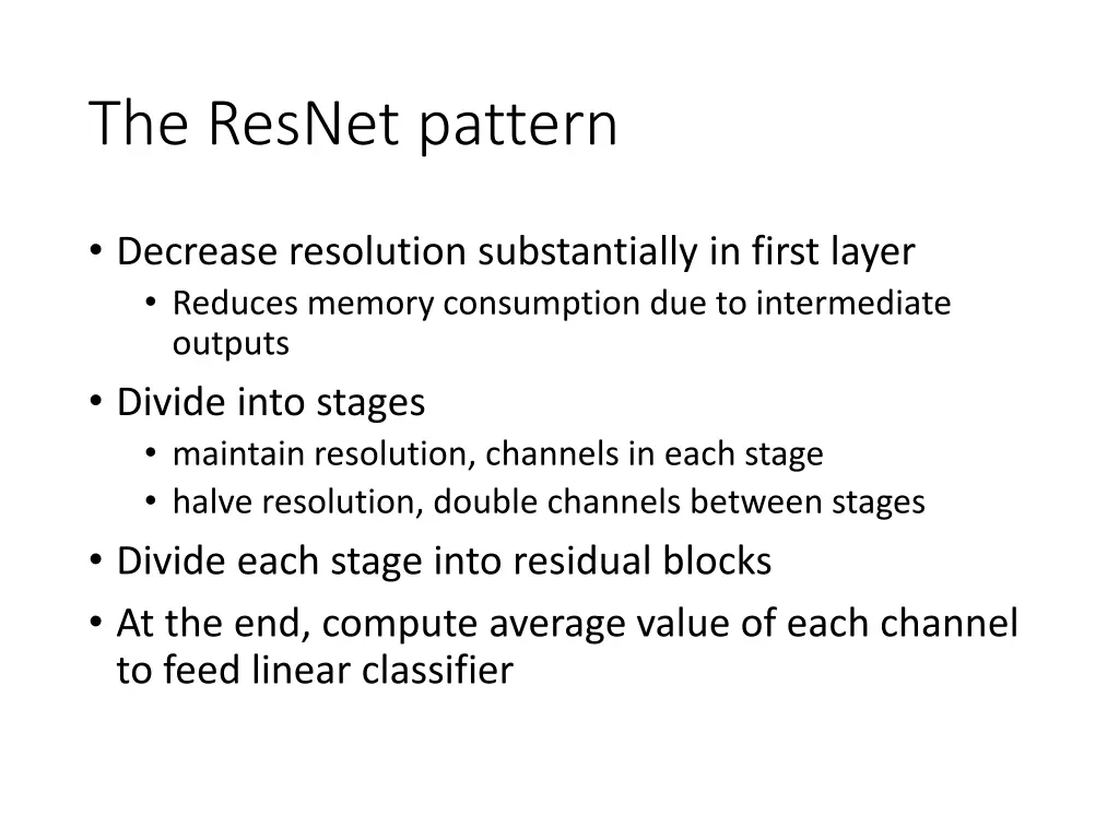 the resnet pattern