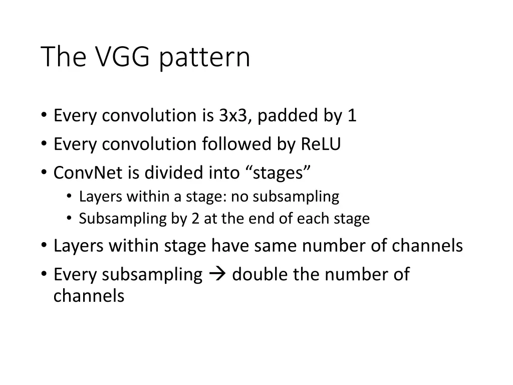 the vgg pattern