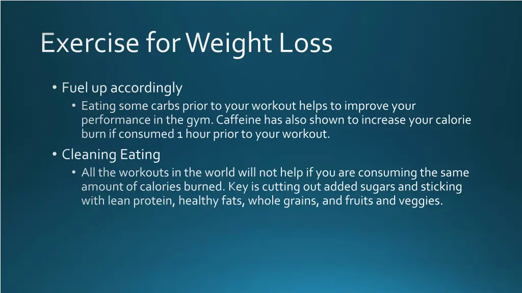 exercise for weight loss 1