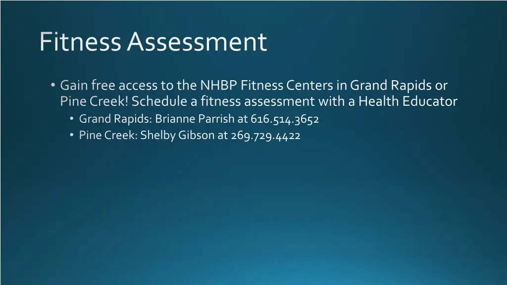 fitness assessment