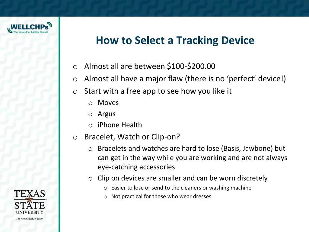 how to select a tracking device