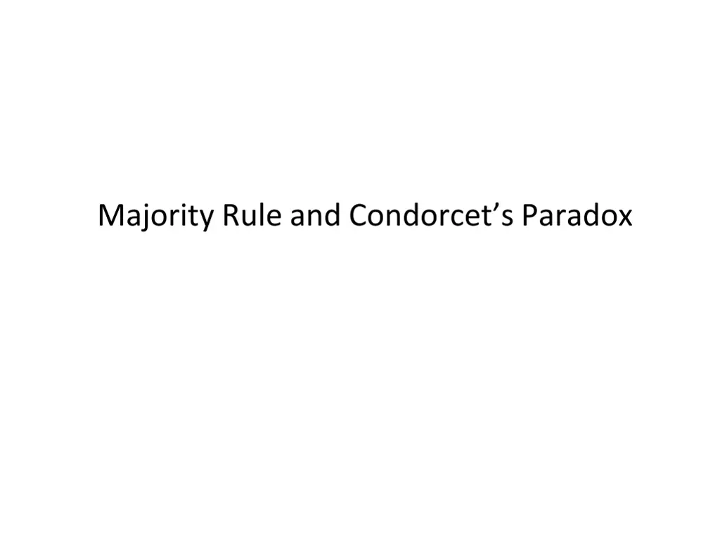 majority rule and condorcet s paradox