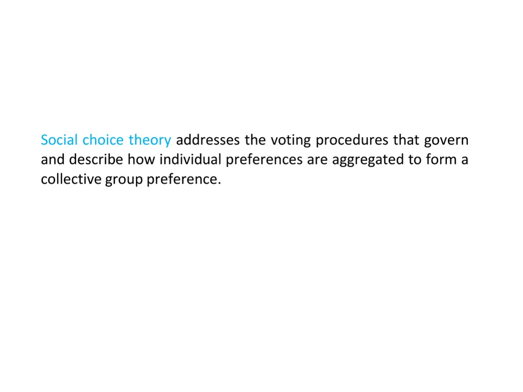 social choice theory addresses the voting