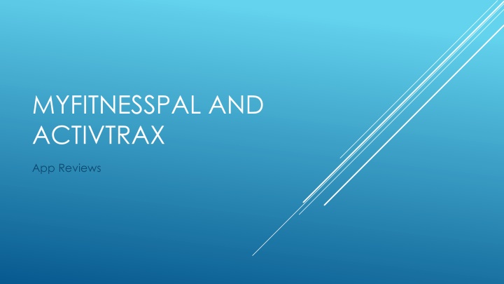 myfitnesspal and activtrax