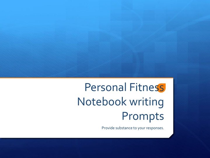 personal fitness notebook writing prompts