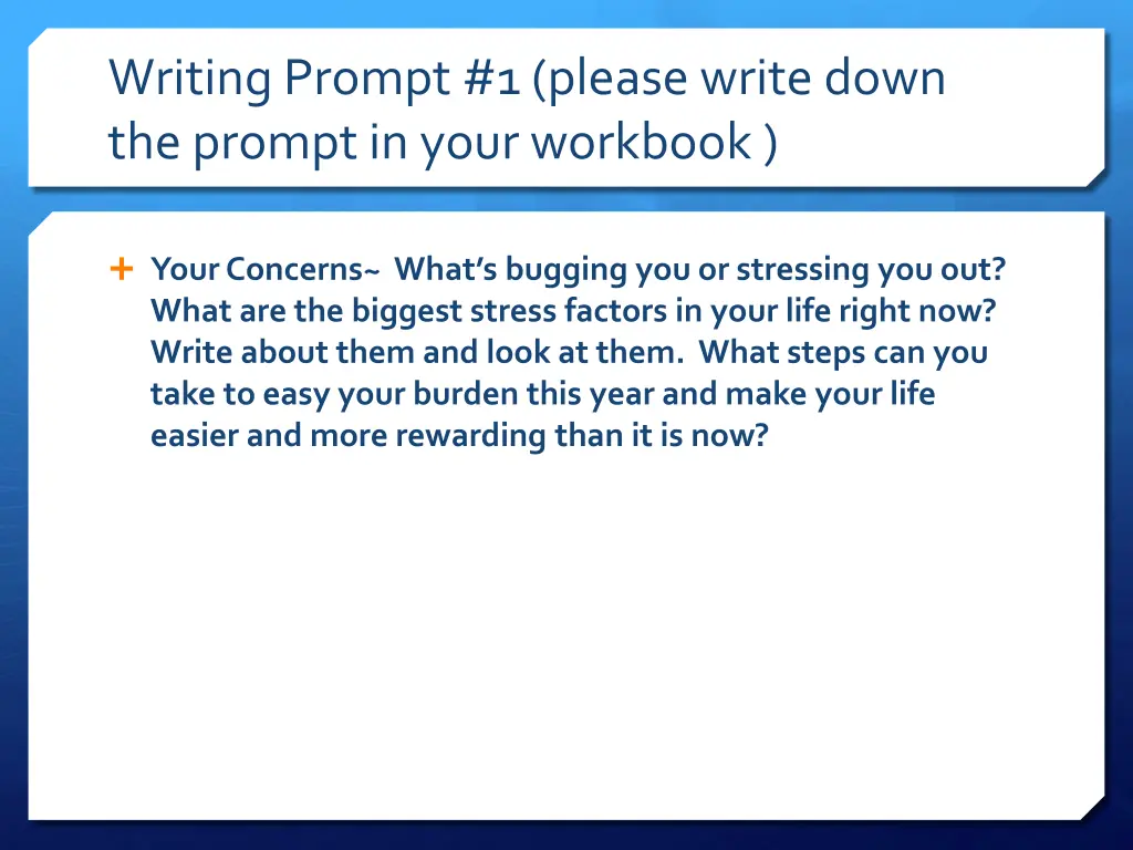 writing prompt 1 please write down the prompt