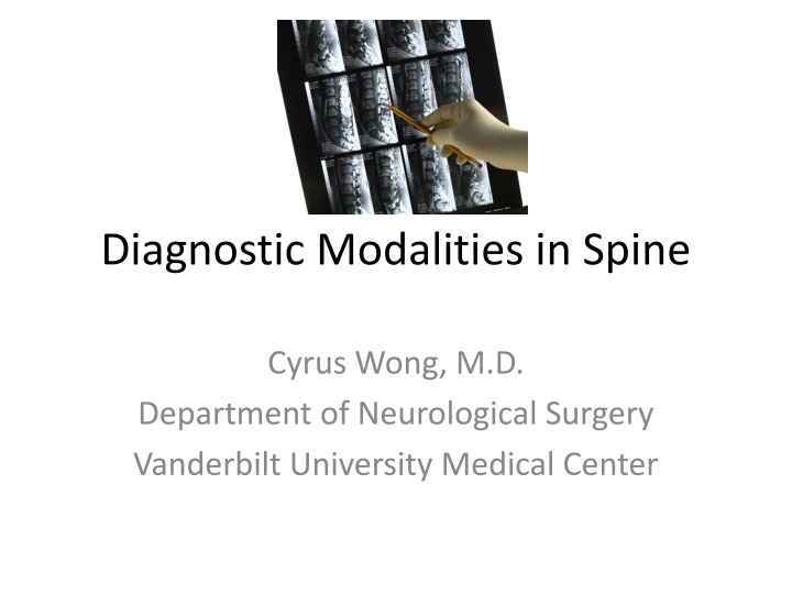 diagnostic modalities in spine