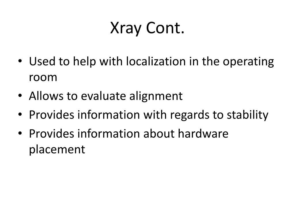 xray cont