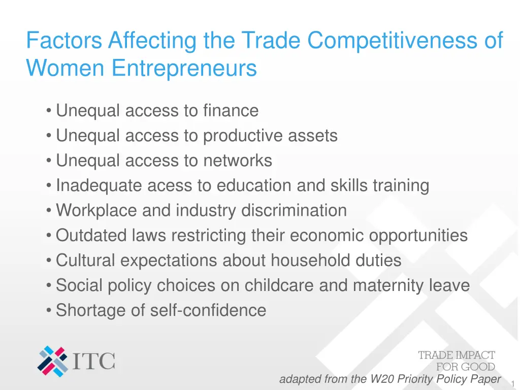 factors affecting the trade competitiveness