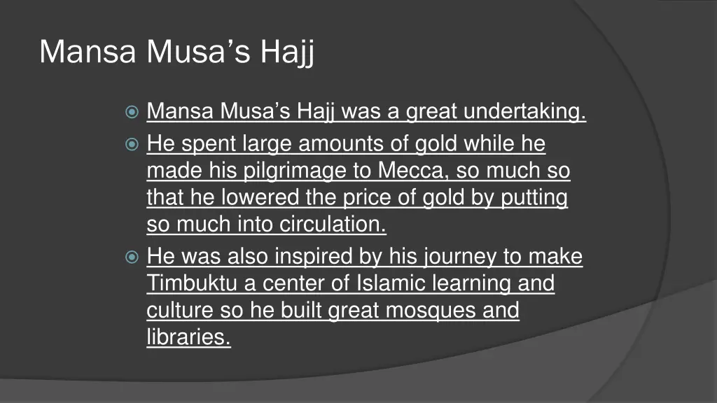 mansa musa s hajj