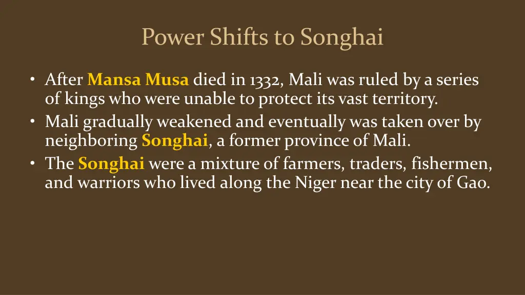 power shifts to songhai