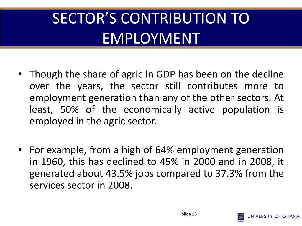 sector s contribution to employment