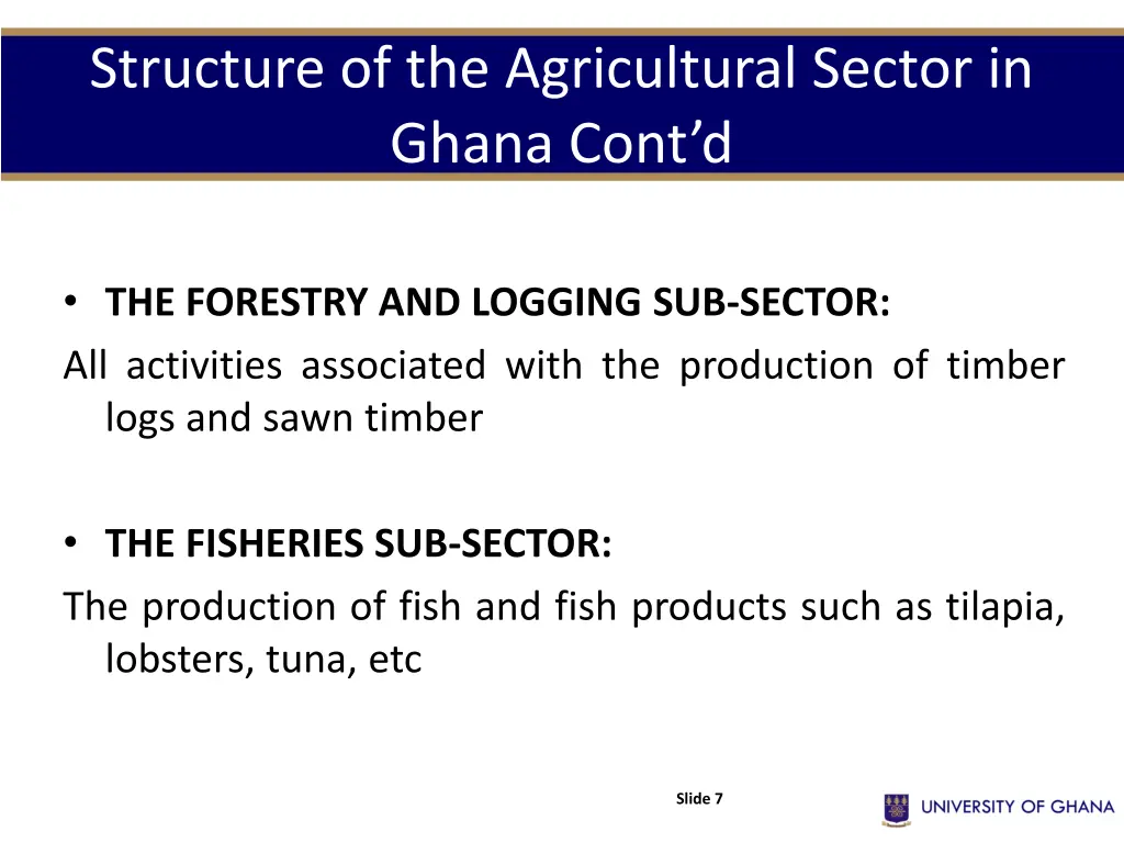 structure of the agricultural sector in ghana 1