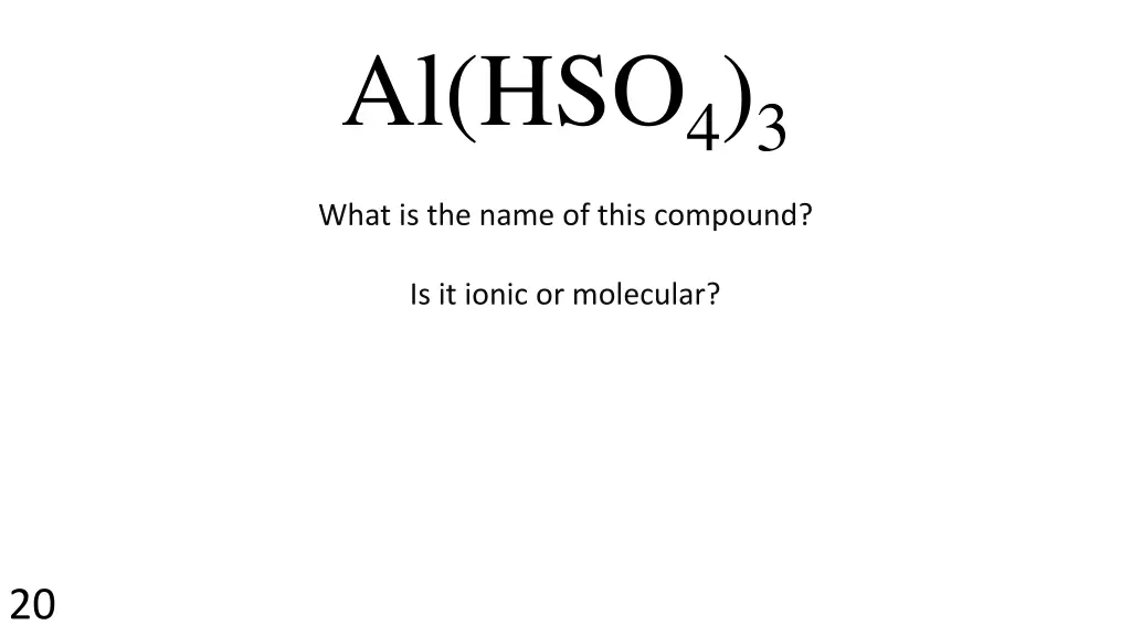 al hso 4 3 what is the name of this compound