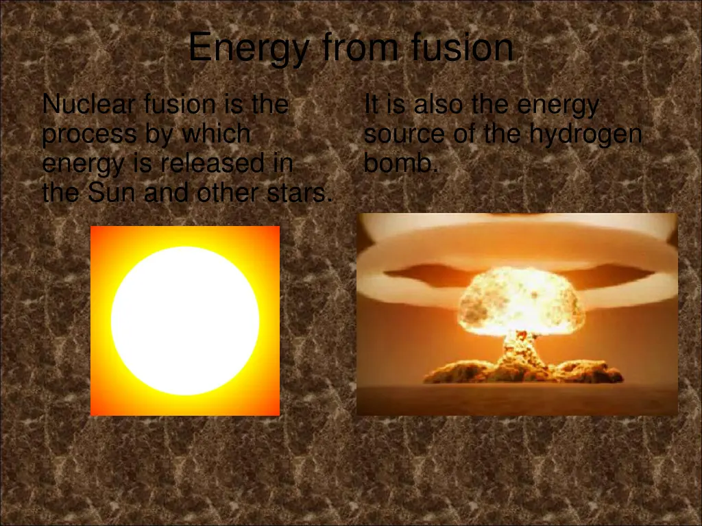 energy from fusion