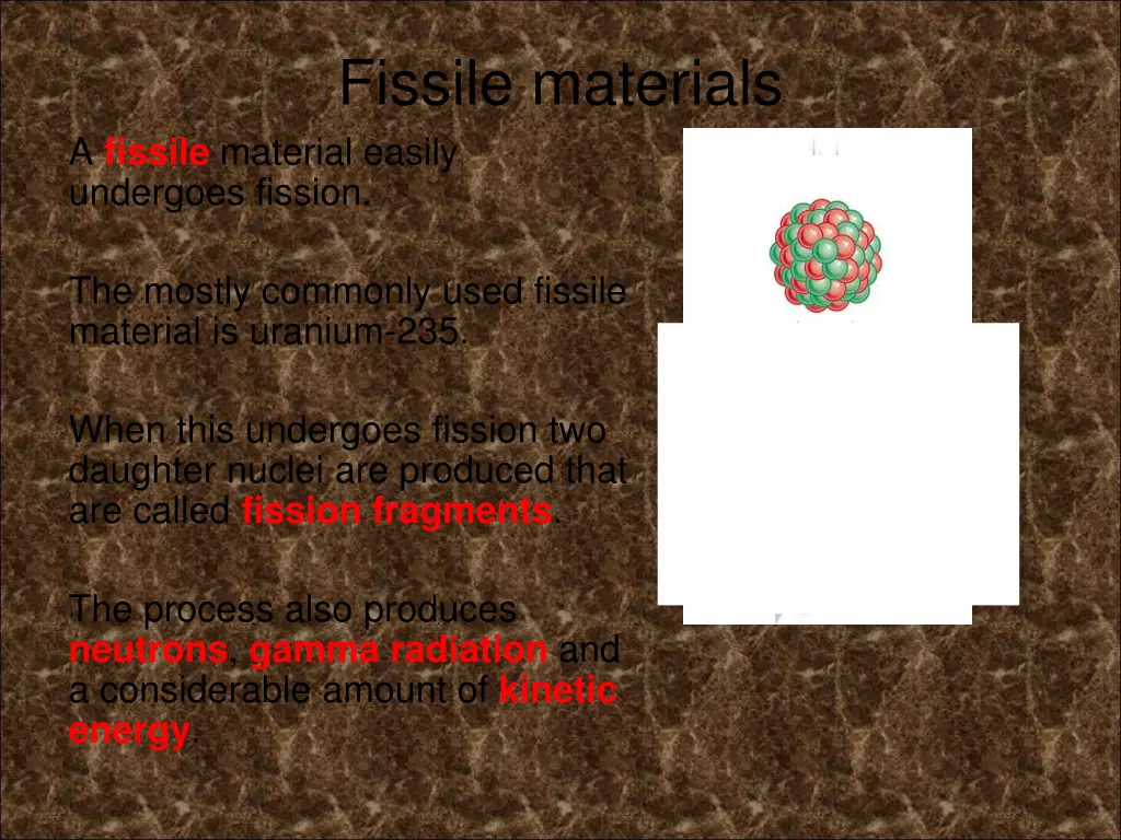 fissile materials