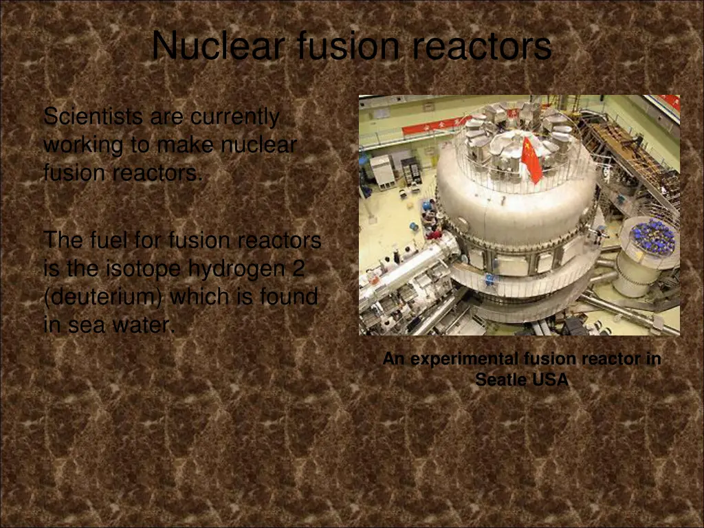 nuclear fusion reactors