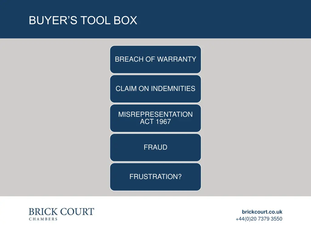 buyer s tool box