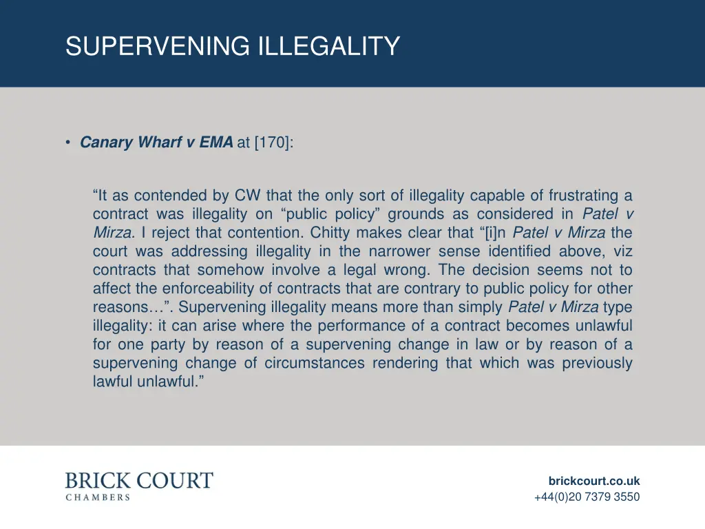 supervening illegality