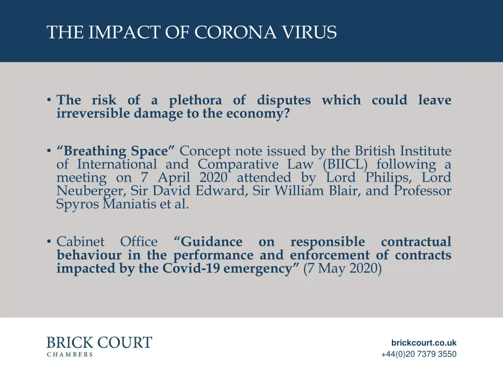 the impact of corona virus