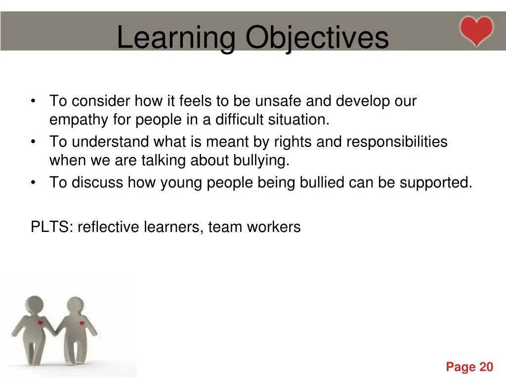 learning objectives