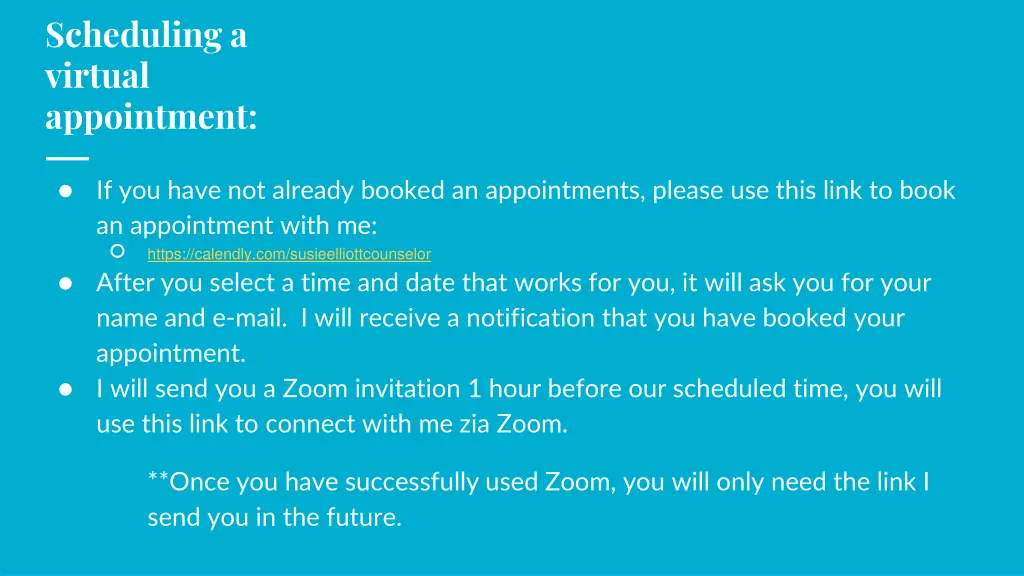 scheduling a virtual appointment