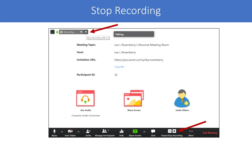 stop recording