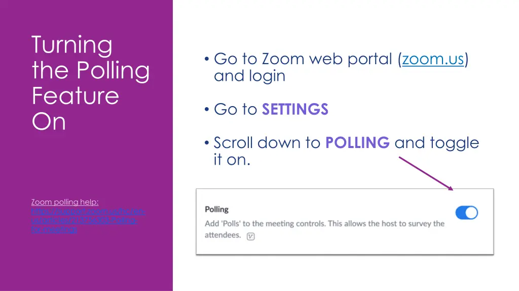 turning the polling feature on