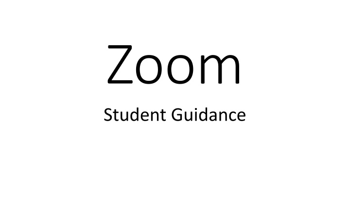 zoom student guidance