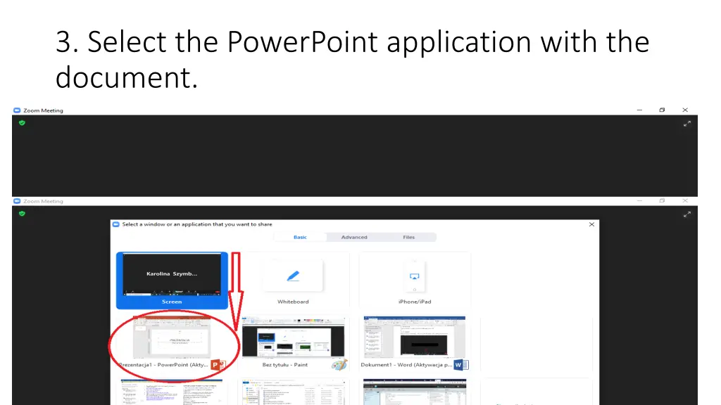 3 select the powerpoint application with