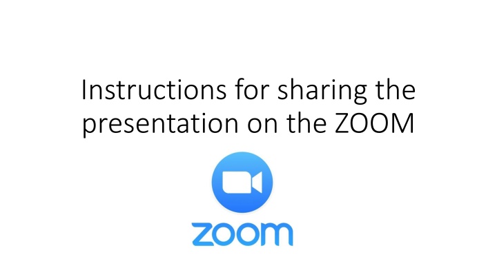 instructions for sharing the presentation