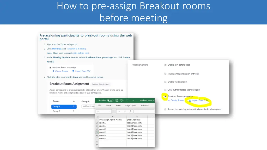 how to pre assign breakout rooms before meeting