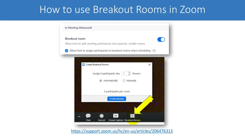 how to use breakout rooms in zoom