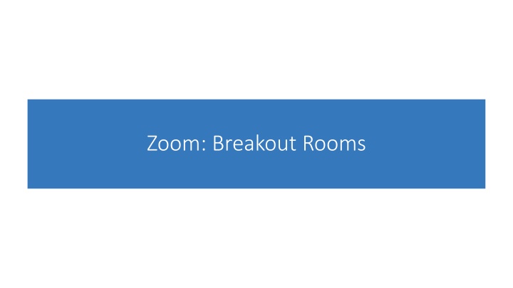 zoom breakout rooms