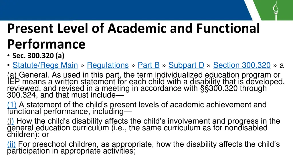 present level of academic and functional 2