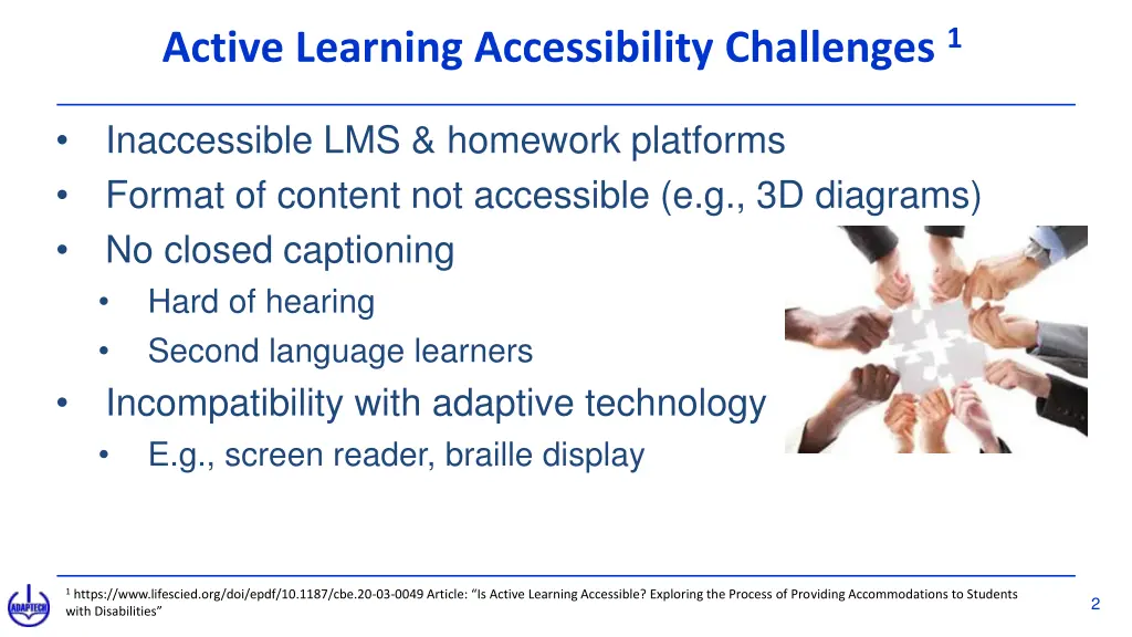 active learning accessibility challenges 1