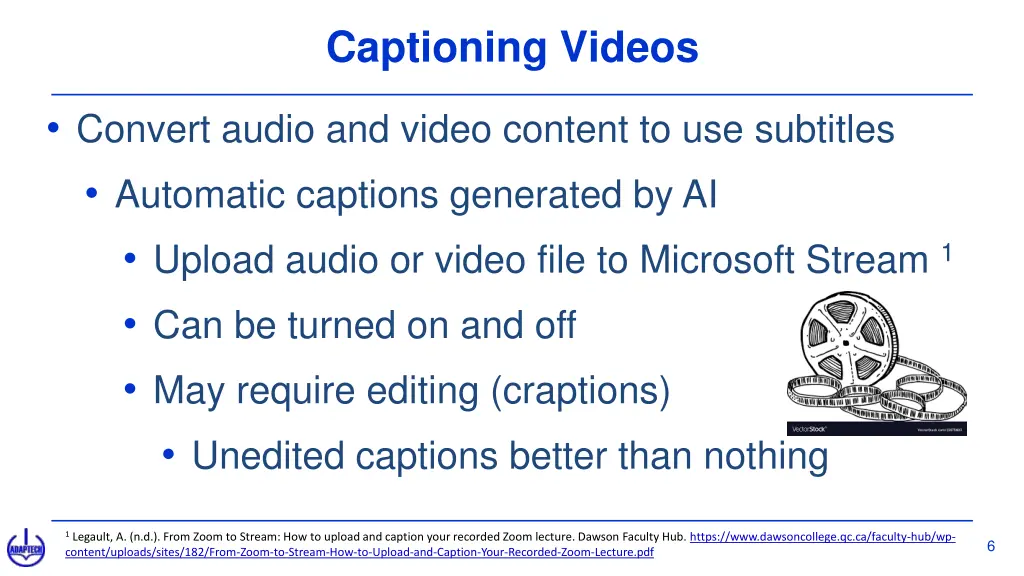 captioning videos