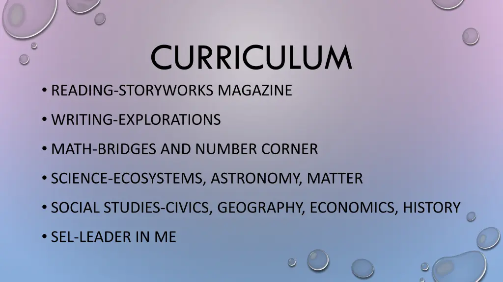 curriculum